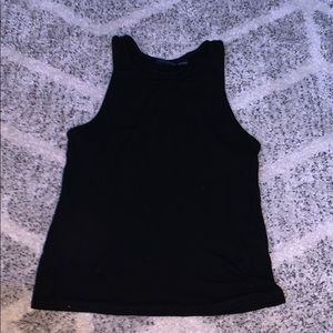 black high neck tank